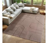 Carpetsale24 Tapis scandinave, Design Boho, Beige uni 200x290 cm, Décoratif Facile d'entretien & Doux, Lavable Effet 3D, Grand Tapis pour Salon & Chambre