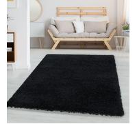 Carpetsale24 Uni Tapis de Salon Shaggy Uni Tapis Noir 120x170 cm Chambre Tapis Poil Long Moelleux et Doux