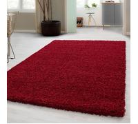 Carpetsale24 Uni Tapis de Salon Shaggy Uni Tapis Rouge 240x340 cm Chambre Tapis Poil Long Moelleux et Doux