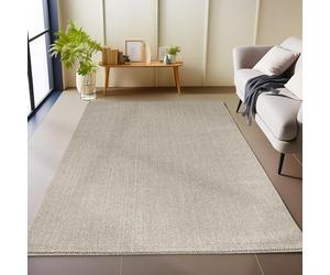 Carpetsale24 Zjxsneh Tapis de salon décoratifs à poils courts durables et robustes avec structure jaspée Beige