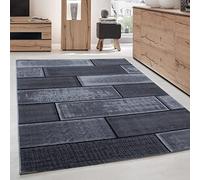 Carpettex Moderne Salon Tapis - Noir-3 240 x 340 cm - à Poils Courts, Conception de Pierre Doux et Moelleux - Moquette Chambre Salle de Sejour Cuisine