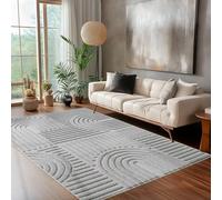 Carpettex Moderne Tapis Salon Gris 200x300 (200 x 290 cm) - Style Scandinave, Conception Bohème, Doux et Moelleux - Tapis Cuisine Moquette Salle de Sejour