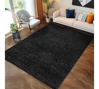 Carpettex Moderne Tapis Salon Tapis Chambre Adulte Anthracite 100 x 200 cm - Tapis Poil Long Shaggy Salle de Séjour Concevoir Unicolore Tapis Doux et Moelleux - Tapis Cuisine Moquette Coureur