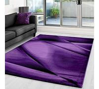 Carpettex Moderne Tapis Salon Tapis Chambre Lilas 200x300 (200 x 290 cm) - Tapis à Poils Courts, a Poil Ras, Conception Abstrait Doux et Moelleux - Tapis Cuisine Moquette Salle de Sejour