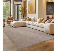 Carpettex Tapis 160x230 cm Beige Uni Scandinave Doux Résistant Facile à Nettoyer Salon Coin Canapé Chambre.