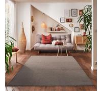 Carpettex Tapis 160x230 cm Marron Poils Courts Uni Moderne