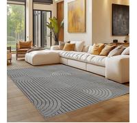 Carpettex Tapis 240x340 cm Gris Design Bohème Scandinave Doux Résistant Facile à Nettoyer Tapis Salon Chambre.