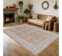 Carpettex Tapis 240x340 cm Terracotta Vintage Lavable Antidérapant