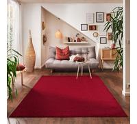 Carpettex Tapis 280x370 cm Rouge Poils Courts Uni Moderne
