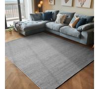 Carpettex Tapis à Poil Court en Tissu Plat, Tapis à Boucle mélangée, Facile à Entretenir, adapté pour Le Salon et la Chambre à Coucher, Couleur: Gris, Taille: 200 x 290 cm