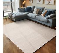 Carpettex Tapis à Poil Court en Tissu Plat, Tapis à Boucle mélangée, Facile à Entretenir, adapté pour Le Salon et la Chambre à Coucher, Couleur: Crème, Taille: 120 x 170 cm