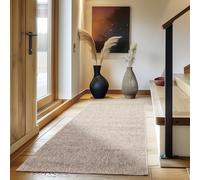 Carpettex Tapis à Poil Court en Tissu Plat, Tapis à Boucle mélangée, Facile à Entretenir, adapté pour Le Salon et la Chambre à Coucher, Couleur: Beige, Taille: 80 x 250 cm