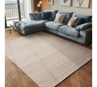 Carpettex Tapis à Poil Court en Tissu Plat, Tapis à Boucle mélangée, Facile à Entretenir, adapté pour Le Salon et la Chambre à Coucher, Couleur: Beige, Taille: 120 x 170 cm