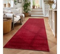 Carpettex Tapis à Poil Court uni pour Le Salon, Super Doux, Disponible en différentes Couleurs et Tailles., Couleur: Rouge, Taille: 60 x 100 cm