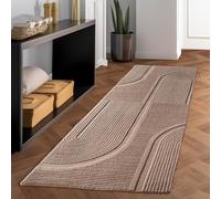 Carpettex Tapis Boho scandinave uni Beige 80x150 cm, Tapis décoratif Doux et Lavable avec Effet 3D, Tapis de Passage Facile à Entretenir Salon et Chambre à Coucher