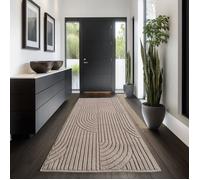 Carpettex Tapis Couloir 80x150 cm Beige Design Bohème Scandinave Doux Résistant Facile à Nettoyer Tapis Entrée Chambre.