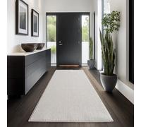 Carpettex Tapis Couloir 80x250 cm Crème Uni Bou oucles Style Scandinave Doux Résistant Facile à Nettoyer Tapis Moderne pour Entrée Couloir Chambre