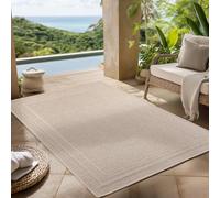 Carpettex Tapis d'extérieur Beige 280x370 cm, idéal pour la Cuisine, Le Balcon, la terrasse, Ainsi Que Le Salon et la Salle à Manger, Design uni avec Bordure