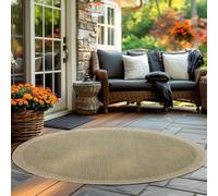 Carpettex Tapis d'Extérieur Résistant aux Intempéries 120 cm Rond Vert - Résistant aux UV, Imperméable et Léger - Idéal pour Balcon, Terrasse, Cuisine et Jardin