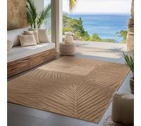 Carpettex Tapis d'Extérieur Résistant aux Intempéries 240 x 340 cm Beige - intérieur Résistant aux UV, Imperméable, Robuste et Naturel en Jute - Idéal pour Balcon, Terrasse, Cuisine, Jardin, et Salon