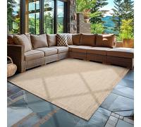 Carpettex Tapis d'Extérieur Résistant aux Intempéries 240 x 340 cm Beige - Résistant aux UV, Imperméable et Léger - Idéal pour Balcon, Terrasse, Cuisine et Jardin