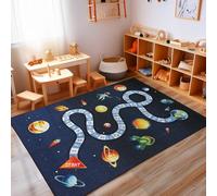 Carpettex Tapis pour Enfants avec Design Spatial, adapté aux garçons et aux Filles, idéal pour la Chambre d'enfant. Ce Tapis de Jeu est antidérapant et Lavable, Couleur: Marine, Taille: 160 x 230 cm