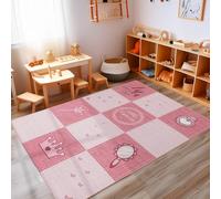 Carpettex Tapis pour Enfants Fille Design Princesse, Tapis de Jeu pour Chambre d'enfant, antidérapant et Lavable, Couleur: Rose, Taille: 100 x 150 cm
