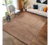 Carpettex Tapis Salon 200x300Moderne Tapis Chambre Adulte Moka 200 x 290 cm - Tapis Poil Long Shaggy Salle de Séjour Concevoir Unicolore Tapis Doux et Moelleux - Tapis Cuisine Moquette Salon