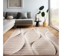 Carpettex Teppich Tapis de salon à poils courts - 120 x 170 cm - Moderne - Design ombré - Marron - Doux et moelleux - Lavable - Pour salle à manger, chambre d'enfant, couloir - Tapis de salon