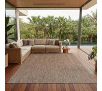 Carpettex Teppich Tapis d'extérieur uni résistant aux intempéries, idéal pour Les terrasses, Les balcons, Les Jardins et Les Cuisines, Couleur: Marron, Taille: 160 x 230 cm