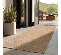 Carpettex Teppich Tapis d'extérieur uni résistant aux intempéries, idéal pour Les terrasses, Les balcons, Les Jardins et Les Cuisines, Couleur: Beige, Taille: 80 x 250 cm