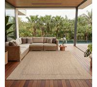 Carpettex Teppich Tapis d'extérieur uni résistant aux intempéries, idéal pour Les terrasses, Les balcons, Les Jardins et Les Cuisines, Couleur: Beige, Taille: 140 x 200 cm