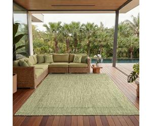 Carpettex Teppich Tapis d'extérieur uni résistant aux intempéries, idéal pour Les terrasses, Les balcons, Les Jardins et Les Cuisines, Couleur: Vert, Taille: 280 x 370 cm