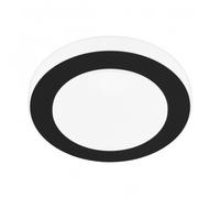 Carpi Plafonnier LED 30cm forme ronde, 3000K blanc chaud, Acier, Noir (33682)