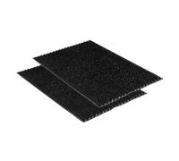 Carpido Paillasson de Jardin résistant - Anthracite Lot de 2 40x60 cm - Tapis Anti-salissures d'extérieur - Paillasson d'extérieur en Caoutchouc antidérapant