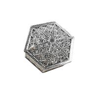 CarpNettore Boîte à Bonbons Hexagonale Créative, Sachets de Bonbons, Boîte d'emballage pour pour Anniversaire, Argent