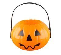 CarpNettore Seau Citrouille D'Halloween, Récipient à Bonbons Portable pour Enfants, Seau à Bonbons En Polypropylène pour Cadeaux et Décorations de Fête D', Orange