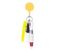 CarpNettore Stylo à Bille Multifonction Compact avec Porte-Stylo Rétractable, Stylo Navette pour Infirmière, Cadeau pour La Fête des Infirmières, Jaune