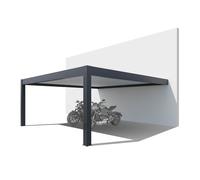 Carport 5x5 m en aluminium - Abri voiture spacieux