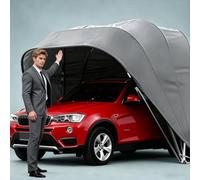 Carport Abri Voiture, Auvent d'abri d'auto en métal robuste, pliable | Grand Abri de Voiture en Métal, Abri voiture rétractable, verrouillable, acier inoxydable(5.5x2.5x2.3m)