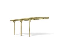 Carport simple en bois adossable Cerland Henri 15,8 m²