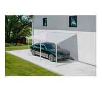 Carport adossé KLEO Cazeboo abri voiture aluminium 4,5x3 m toit polycarbonate blanc 13,5 m²