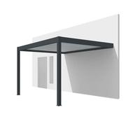 Carport anthracite avec abri jardin 3x5m - Rangement sécurisé 3015x4983mm fenetre24.com
