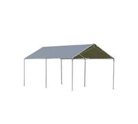 Outsunny Carport auvent pour Voiture 6 x 3 m Acier galvanisé Robuste Toit PE Haute densité Gris