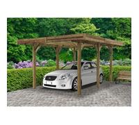 Carport base - SOLID - 4x5xH2 5m - Bois de pin certifié - Poteaux contrecollés 12x12cm