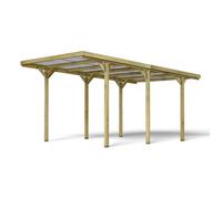 Carport simple en bois autoclave Cerland Jean 15,6 m²