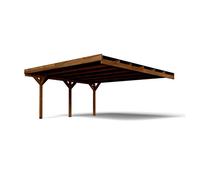 CARPORT BOIS 2 VOITURES ADOSSABLE 30,9M²