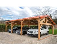 Carport Bois 5,5 x 8,0 m - CPBF CHAMPAGNE-ARDENNE