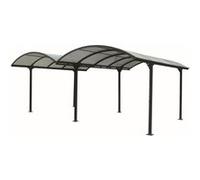 Habrita – Carport double CAR6048ALRP en aluminium 28,62 m² (590×485 cm) Gris anthracite