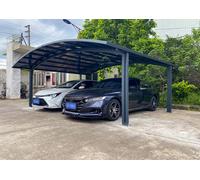 Carport double 6x5m en aluminium gris anthracite